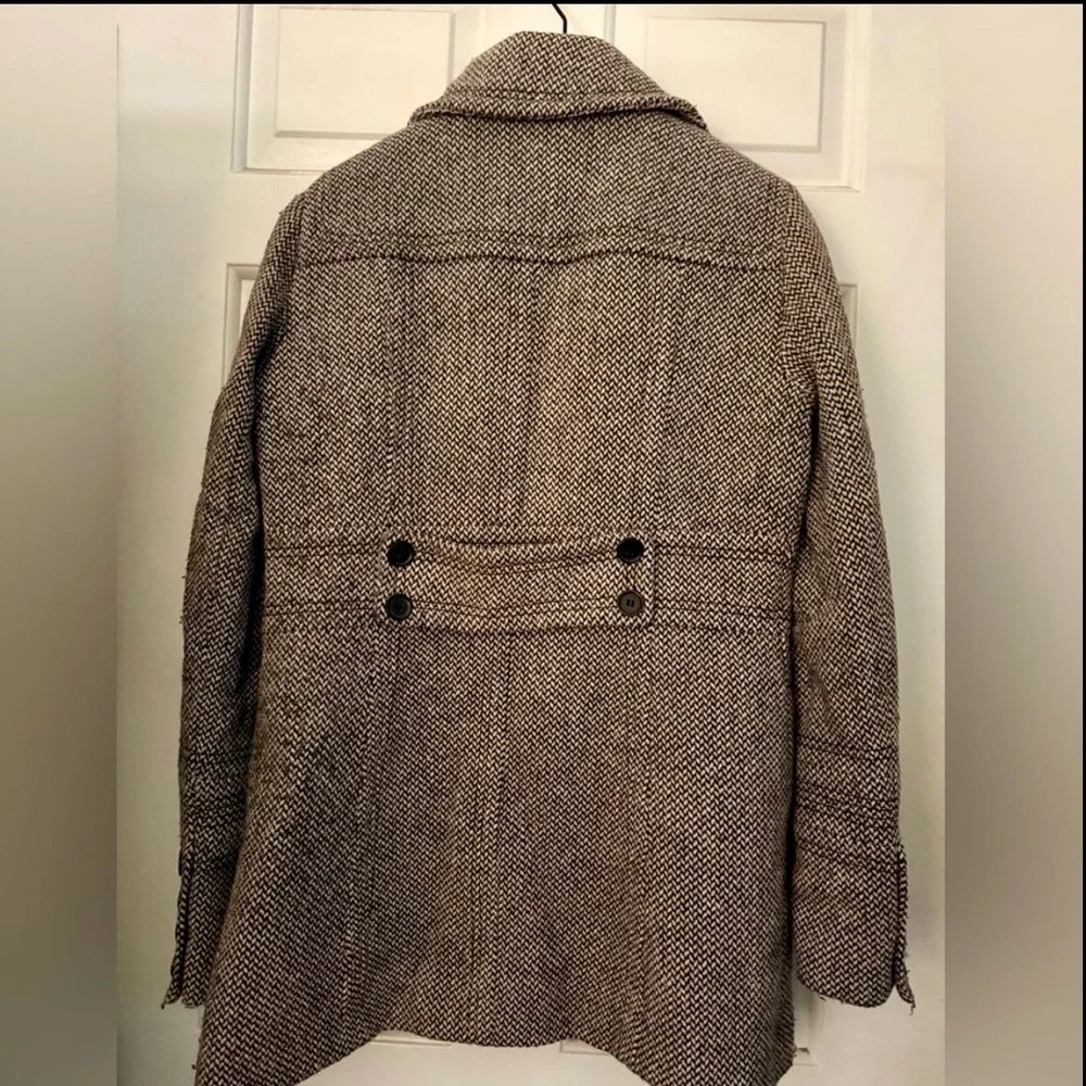 J. Crew Women's Gray Tweed Pea Coat - Picture 3 of 5